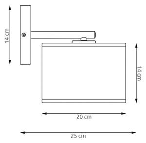 Lampada da parete KARBON 1xE27/15W/230V nero/marrone