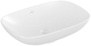 Vasque à poser Villeroy & Boch Loop & Friends, rectangulaire, 560x380x120mm, avec trop-plein, sans trou pour robinetterie, 4A4900RW, 4A4900RW