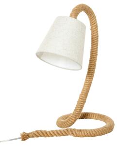 Lampada da Comodino Abat Jour con Paralume in Tessuto E14 29,5x21x43,5 cm Beige