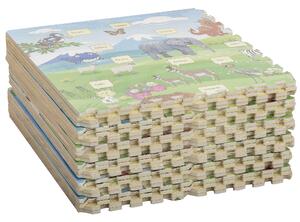 Tappeto Puzzle in EVA 24 Pezzi 61x61 cm Multicolore