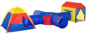 Tunnel 6 in 1 Gioco per Bambini 390x260x92 cm in Poliestere Multicolor