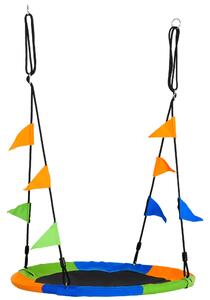 Altalena Rotonda da Giardino Ø100 cm per Albero o Soffitto Multicolore