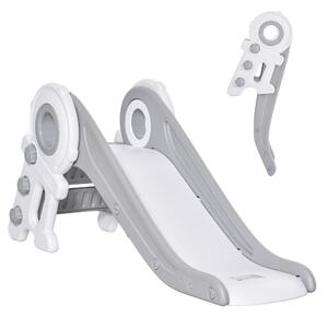 Scivolo per Bambini con 3 Scalini 133x52x58cm Grigio e Bianco