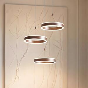Lucande Lampada LED a sospensione Kolo, marrone, 3 luci, dimmerabile Kolo Lucande,, Marrone / Ruggine, Soggiorno / Sala da pranzo, Metallo, Moderno