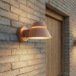Applique da esterni a LED Moena Lucande, Marrone / Ruggine, Alluminio, Moderno, Applique LED da esterni