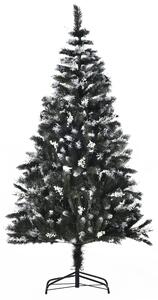 Albero di Natale Artificiale Innevato 180 cm 603 Rami con Bacche Verde