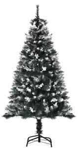 Albero di Natale Artificiale Innevato 150 cm 378 Rami con Bacche Verde