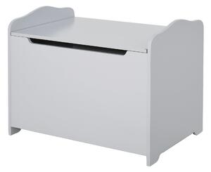 Cassapanca Baule Portagiochi 60x40x48 cm in MDF Grigio