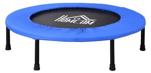 Trampolino Elastico Fitness Ø91 cm in Acciaio e PVC Nero e Blu