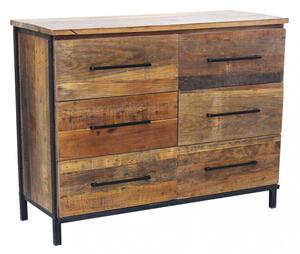 Mobile Bruce 110x45x86 h cm in Legno Marrone