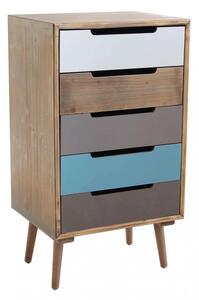 Cassettiera Darwin 45x36,5x81,5 h cm in Legno Multicolor