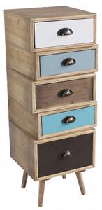 Cassettiera Colorado 40x36,5x99 h cm in Legno Multicolor