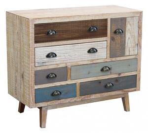 Mobile Damon 90x40x75 h cm in Legno Multicolor