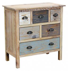 Mobile Nikolas 75x40x78 h cm in Legno Multicolor