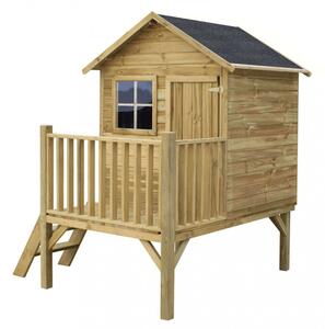 Casetta Gioco per Bambini in Legno Pollon 174x155x212 h cm in Legno