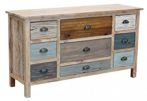Mobile Denny 130x40x72 h cm in Legno Multicolor