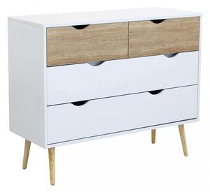 Mobile Terence 99x39x82 h cm in Legno Bianco