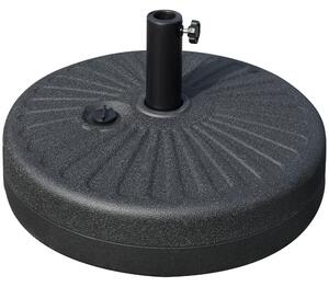Base per Ombrellone da giardino Ø51x28 cm in Polietilene Nero