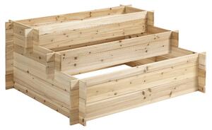 Fioriera 3 Livelli 120x100x54 cm in Legno di Abete Naturale