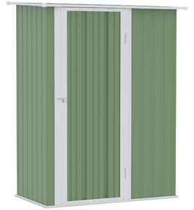 Casetta Box da Giardino 142x84x189 cm in Acciaio Verde