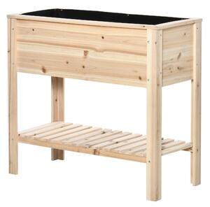 Fioriera Rialzata 90x40x81 cm in Legno di Abete Naturale