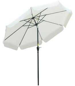 Ombrellone da Giardino Ø2,6x2,5 m Palo Ø38 mm in Alluminio e Poliestere Beige