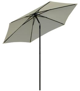 Ombrellone da Giardino Ø2,6 m Palo Ø38 mm in Metallo e Poliestere Bianco Crema