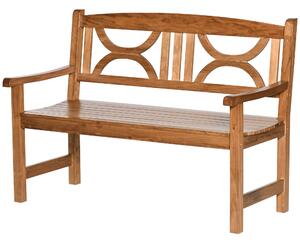 Panchina da Giardino 2 Posti 123x61x89,5 cm in Legno Naturale