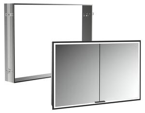 Specchio da bagno Kronenbach Cube 2.0, dimensioni 100 cm, con telaio da incasso, 2 ante