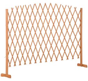 Recinzione da Giardino Estensibile 150x30x148 cm in Legno di Abete Arancione
