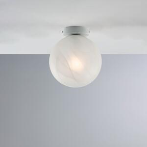 Plafoniera Contemporanea Olaf Metallo Cromo Bianco 1 Luce E27