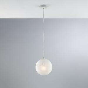 Sospensione Contemporanea Olaf Metallo Cromo Bianco 1 Luce E27