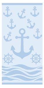 Telo mare tipo terry azzurro in cotone 70x140 cm Anchor – B.E.S