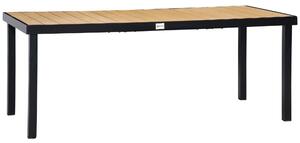 Tavolo da Giardino 190x90x74 cm in Alluminio e Plastica Nero