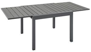 Tavolo Allungabile da Giardino 180x90x73 cm in Plastica e Alluminio Grigio