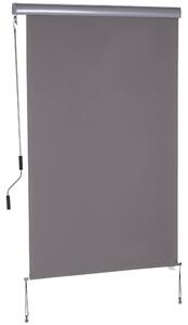 Tenda da Sole Avvolgibile da Soffitto 120x200 cm con Manovella Grigio