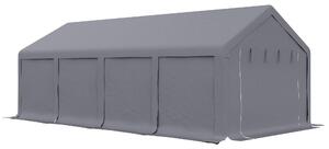 Tendostruttura da Giardino 7,95x3,95m in Acciaio e PVC Grigio