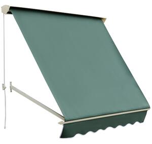 Tenda da Sole a Caduta 180×70 cm in Alluminio e Poliestere Verde
