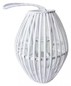Lanterna Lucille in Vimini Bianco