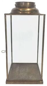 Lanterna Nancy Grande 20,5x20,5x44 h cm in Acciaio Ottone antico
