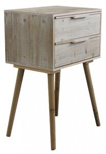 Mobiletto con 2 Cassetti 50x37x80 h cm in Legno di paulownia Tortora