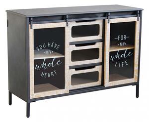 Mobile Florent 108,5x38,5x79 h cm in Acciaio Antracite