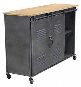 Mobile Gabriel 116x40x77 h cm in Acciaio Grigio