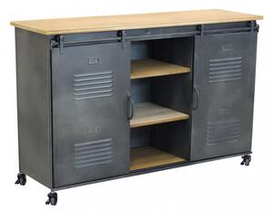 Mobile Gabriel 116x40x77 h cm in Acciaio Grigio