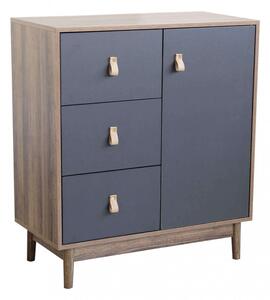 Mobiletto Joris 80x39x90 h cm in Legno Grigio