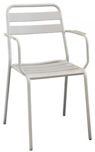 Sedia Bristol Impilabile 51x52x81 h cm in Acciaio Tortora