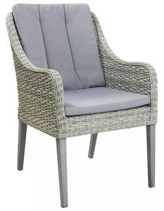 Poltrona Malesia 58x60x88 h cm in Wicker Grigio