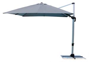 Ombrellone da Giardino Lipsi Decentrato 3x3 m in Alluminio Grigio