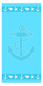 Telo mare tipo terry blu in cotone 70x140 cm Anchor – B.E.S