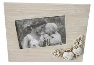 Portafoto 15x10 Shabby Chic Rettangolare 23x2,5x18 h cm in MDF Tortora